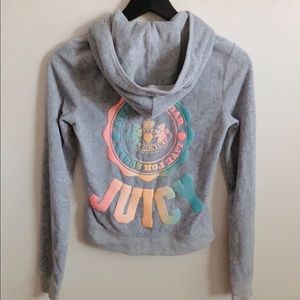 [JUICY COUTURE] Velour Tracksuit Gray Hoodie
